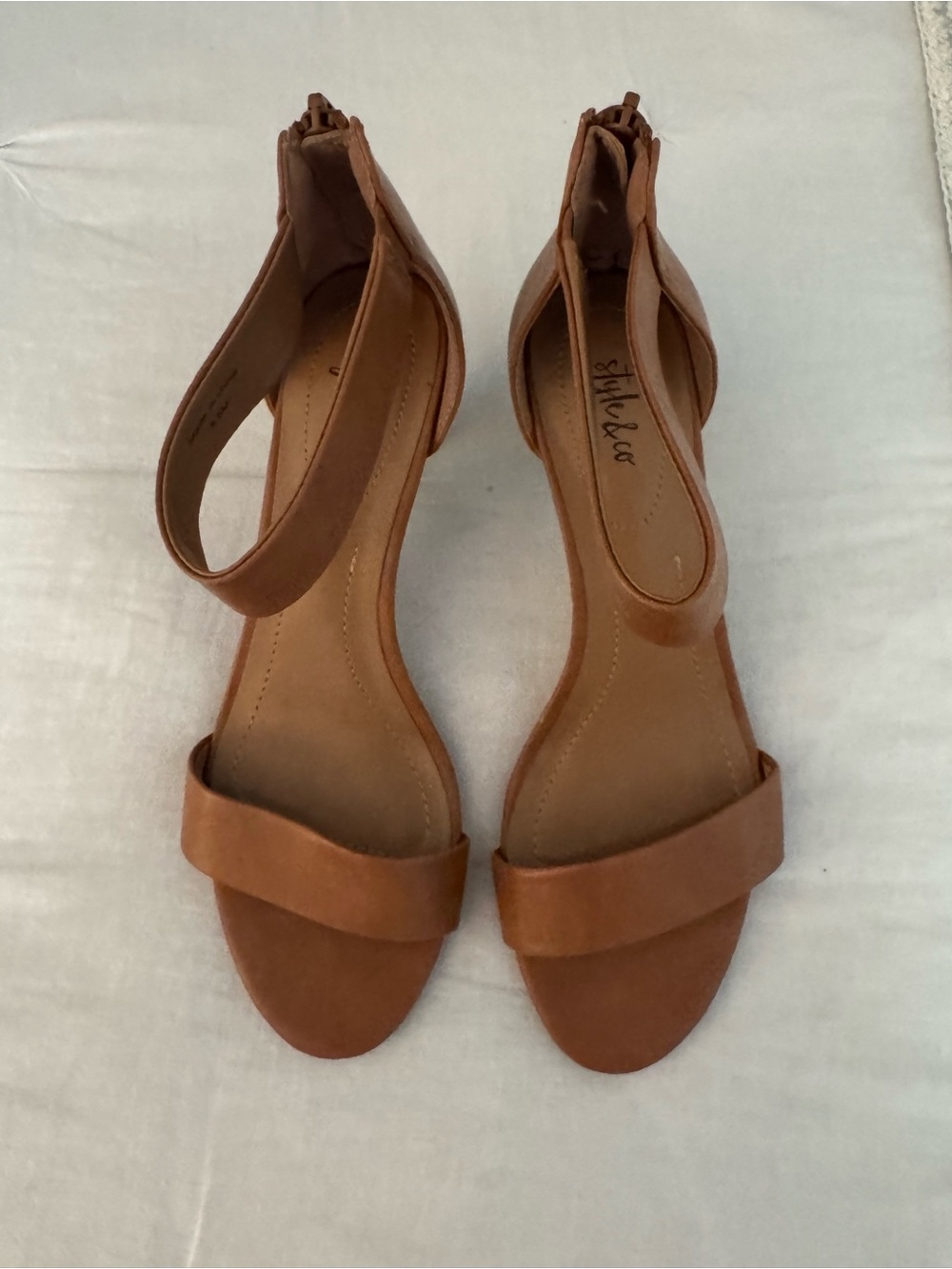 Tan Style & Co Ankle-Strap Sandals Size 8.5